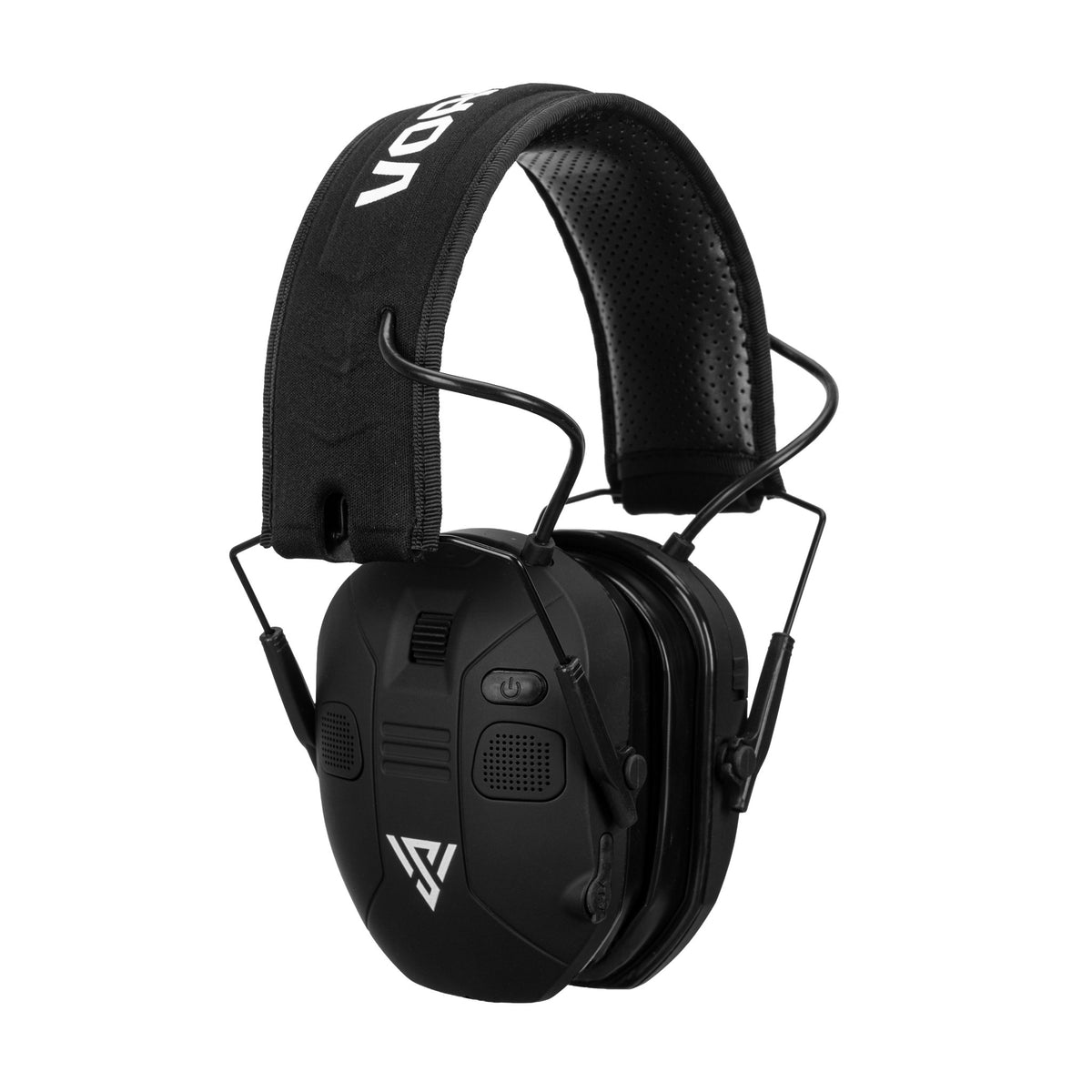 VorSound VX1 PRO shooting earmuffs, side view of the slim low-profile ear cup