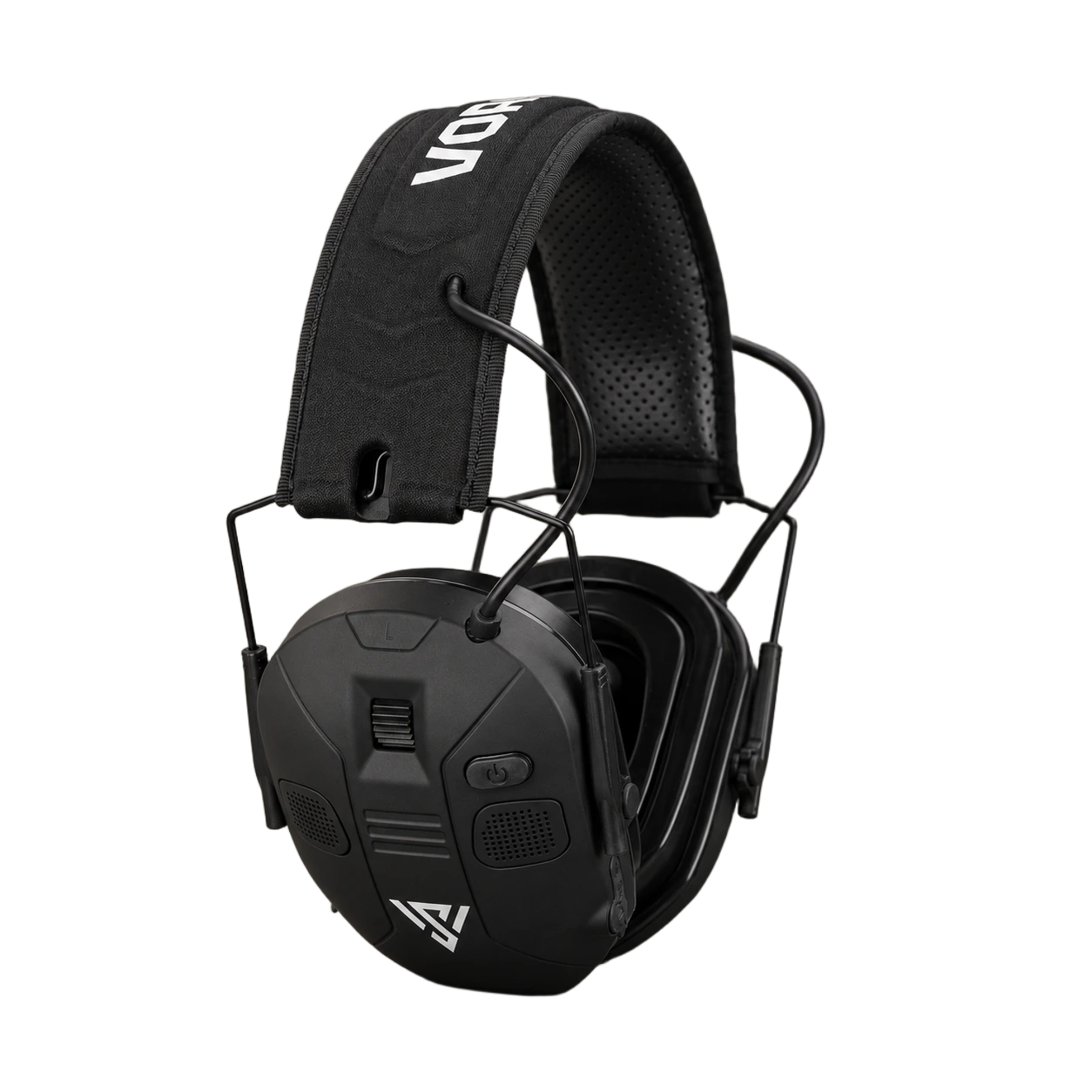 VX1 PRO studio product study showing the headset, controls, microphone grilles and ear cushions